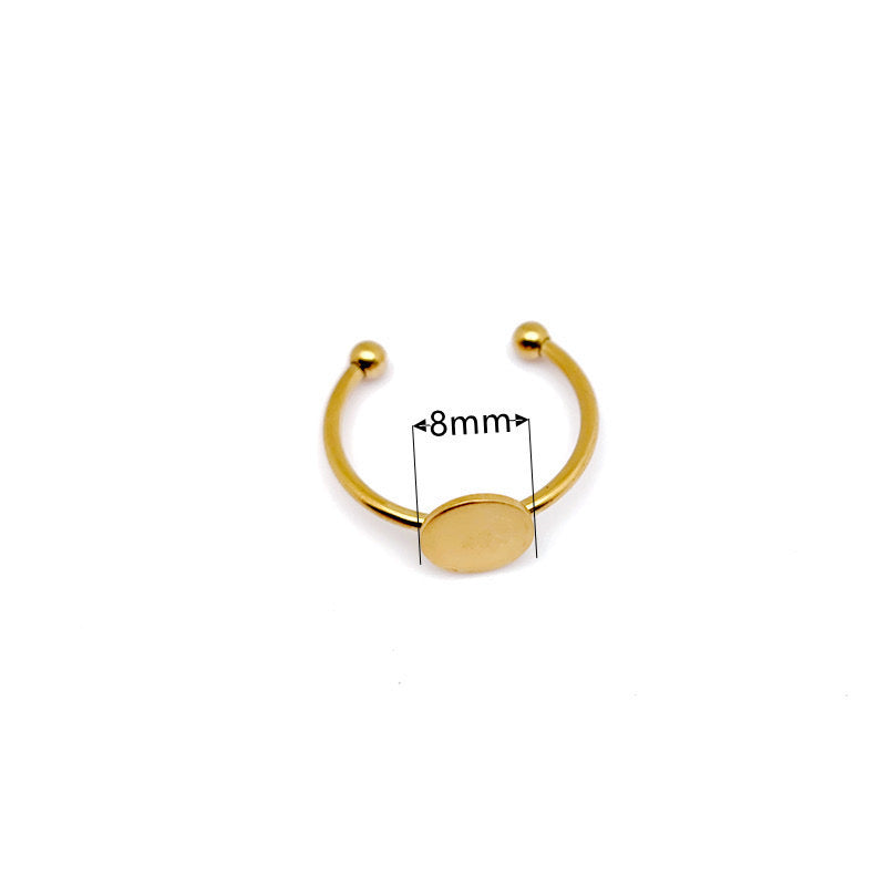 stainless golden ring