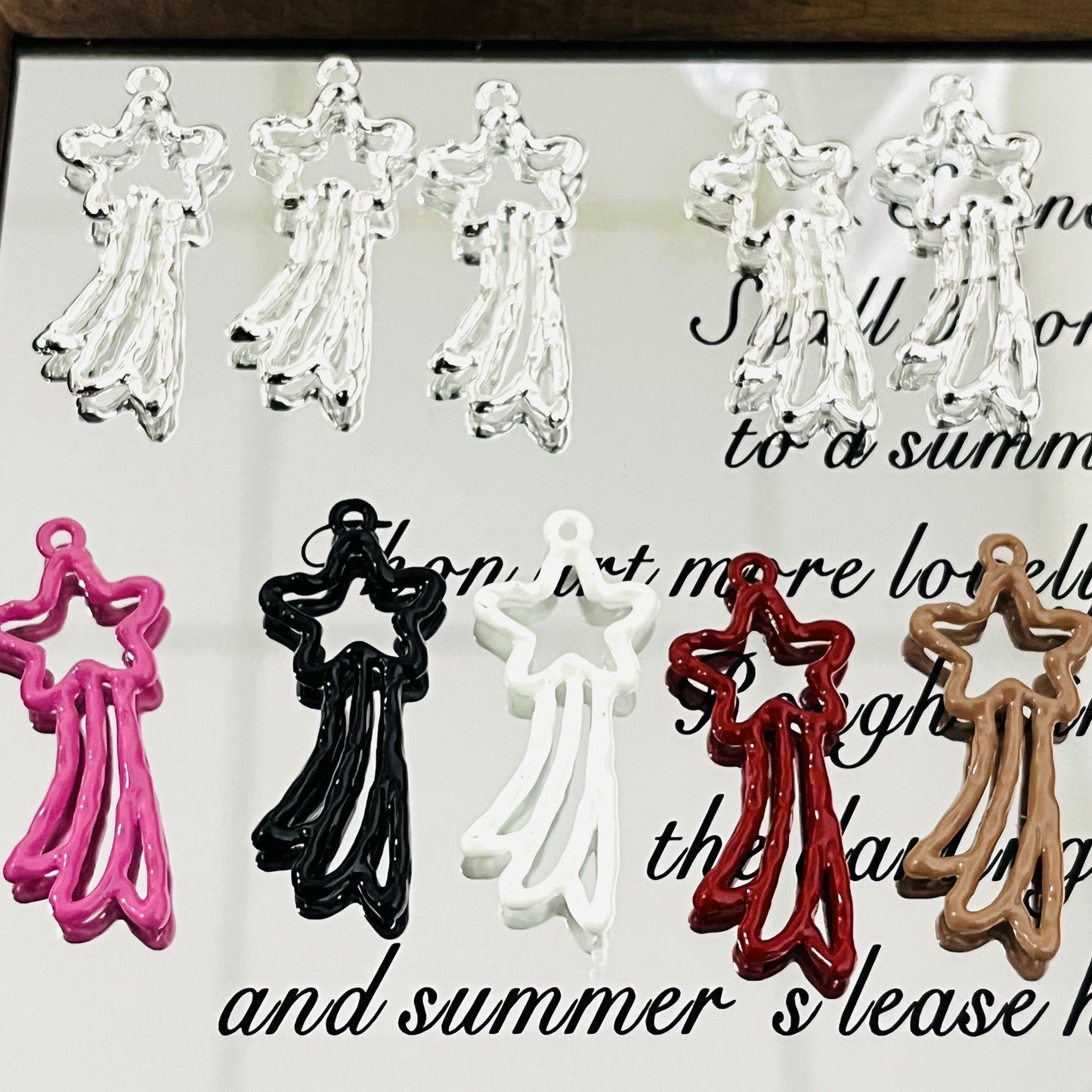 30mm*15mm metal shooting star pedant