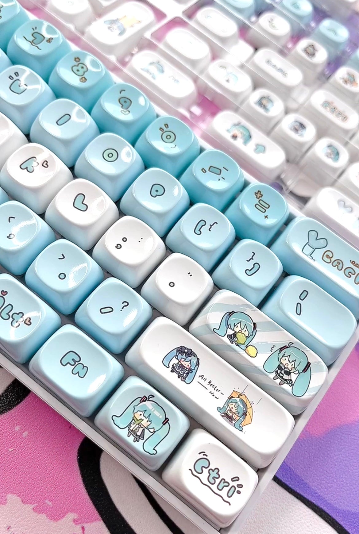 Miku keycaps 129keys MOA profile PBT+PCcover