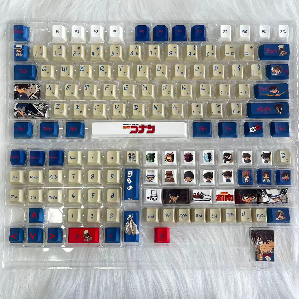 129 keys detective Conan anime PBT keycaps set