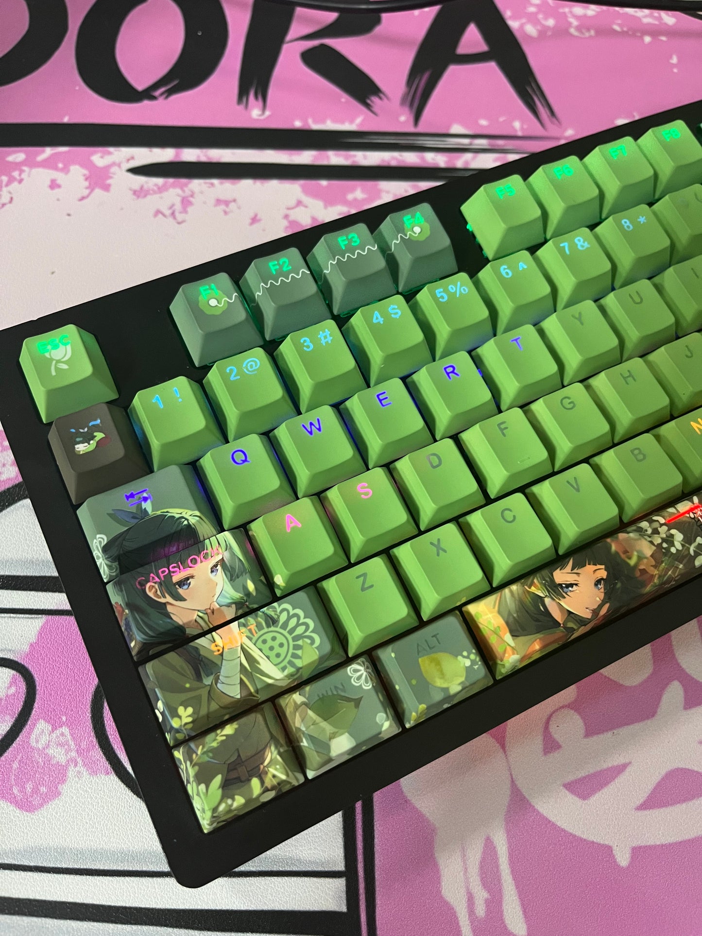 Maomao keycaps Top-Legend Backlit Keycap Set