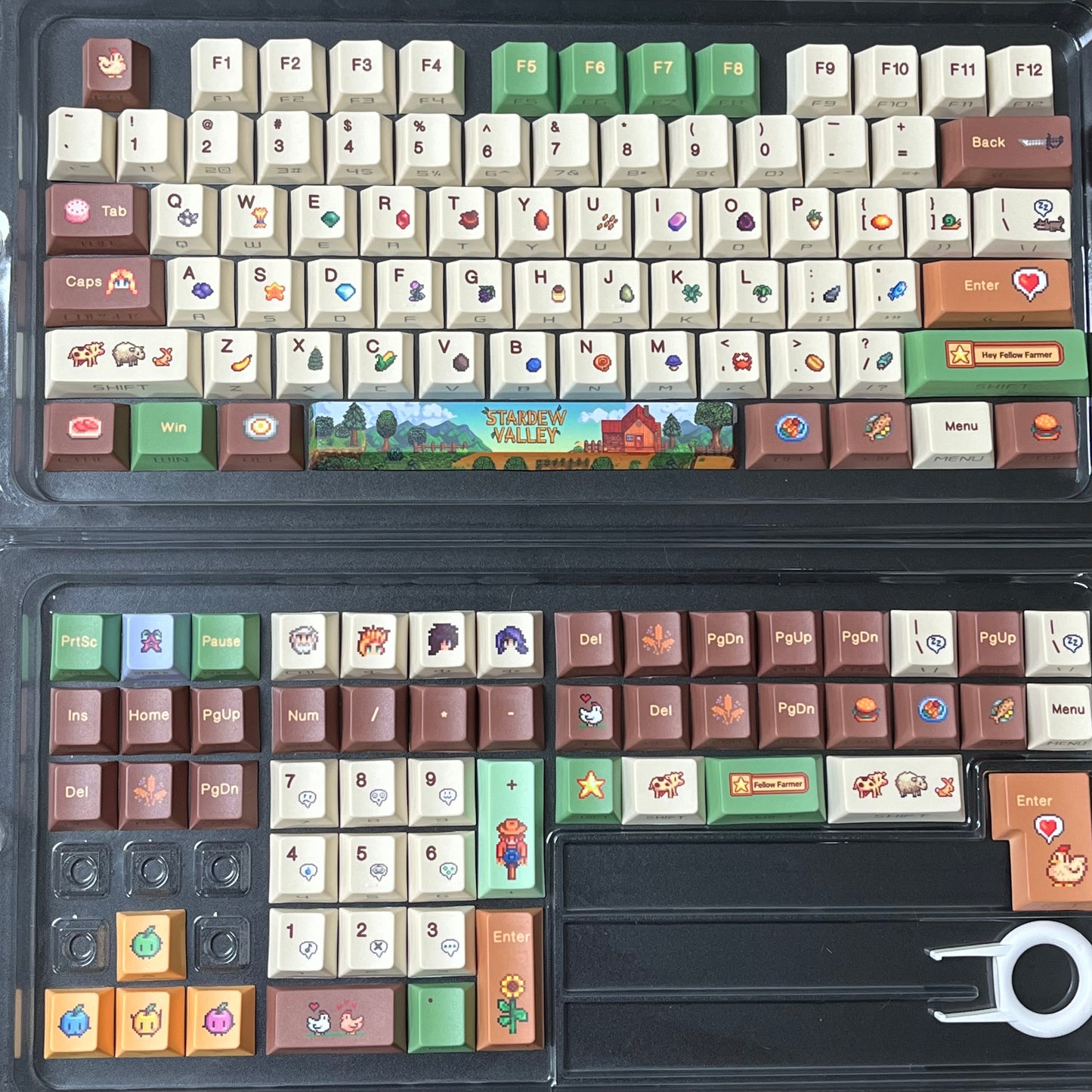 New Stardew Valley PBT Keycap with Cherry profile, side backlit (keycaps only, not include keyboard)