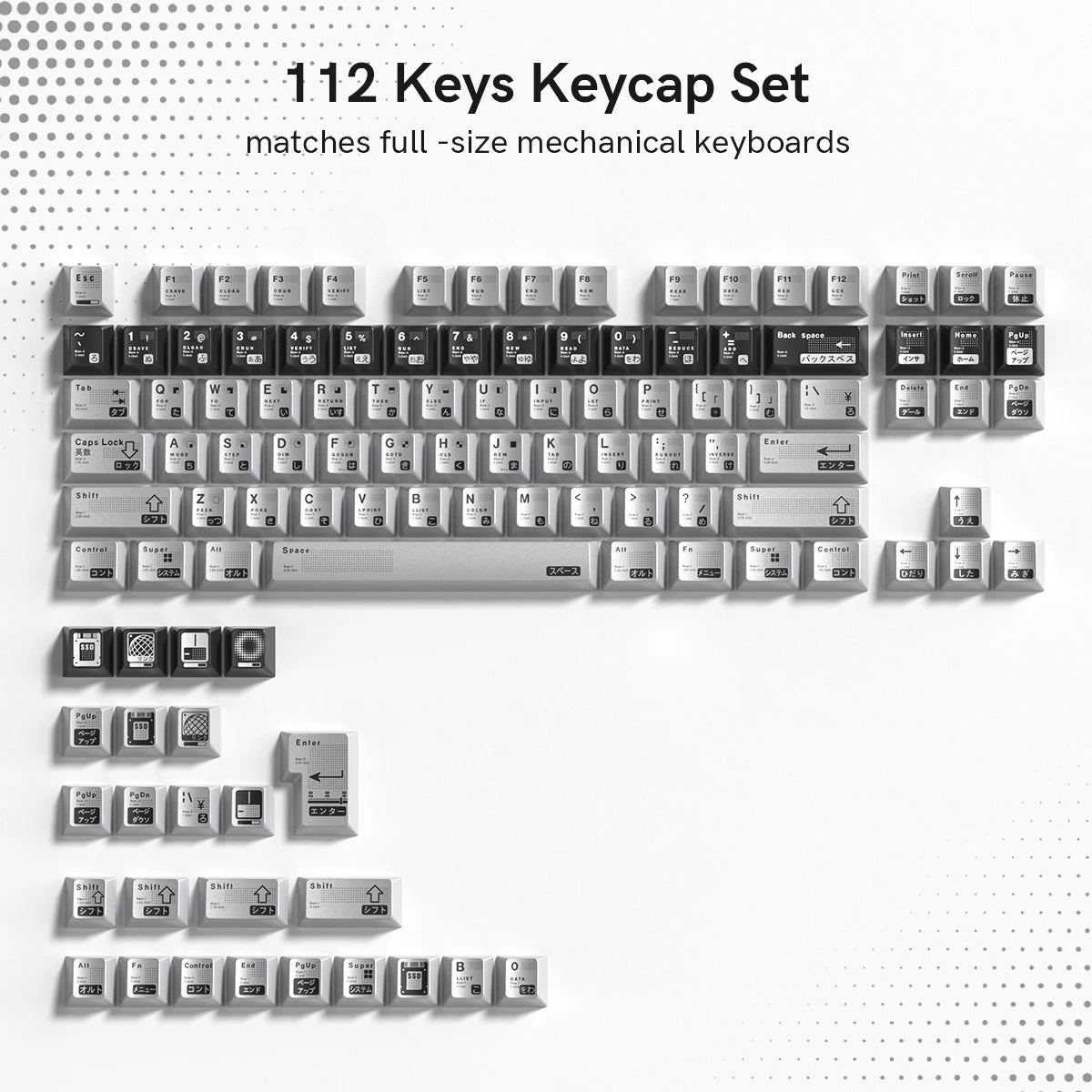 112 Keys Cherry Profile Time Metal Feel PBT Keycaps Top Print Dye Sub Key Cap For Cherry Mx Gamer Mechanical Keyboard Keycaps