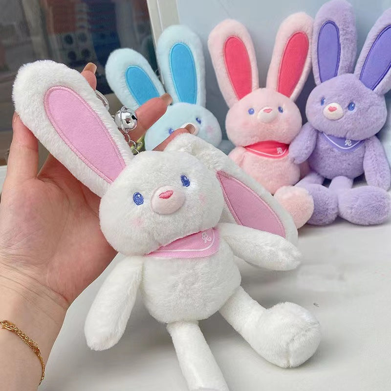 plush stretch bunny toy with keychain (free shipping)