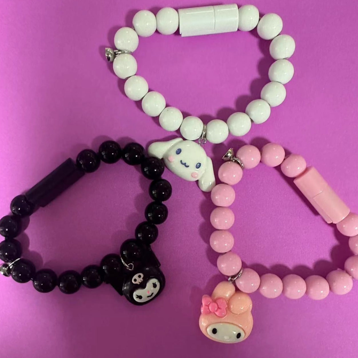 (Worldwide shipping )cartoon Sanrio Phone Charger Magnetic Bracelet Charger Cable Bracelet
