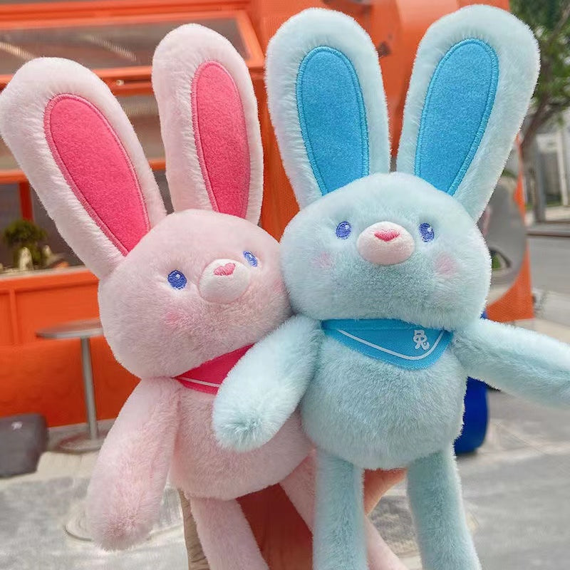 plush stretch bunny toy with keychain (free shipping)
