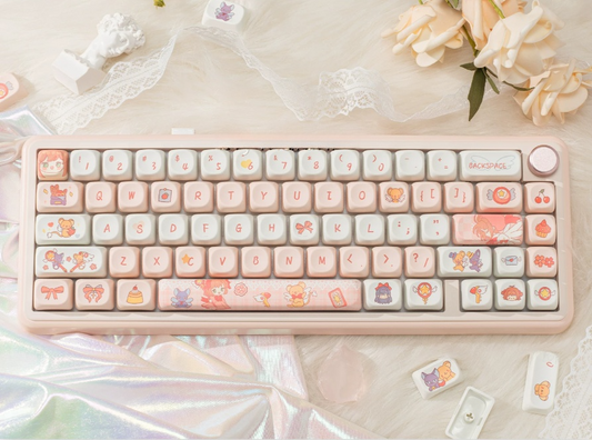 Cardcaptor Sakura Cute Pink MOA Keycaps Set 114pcs