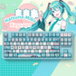 Miku keycaps with double printed and Side-backlit