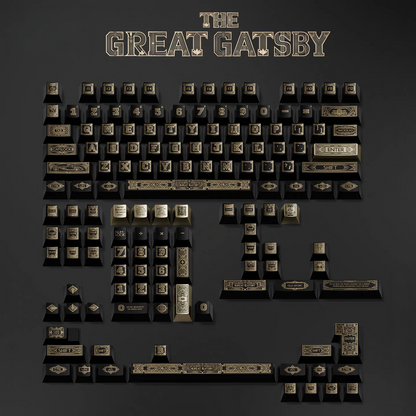 [Original]The Great Gatsby Themed metallic paint Collector-grade keycaps, perfect gift for literature lovers