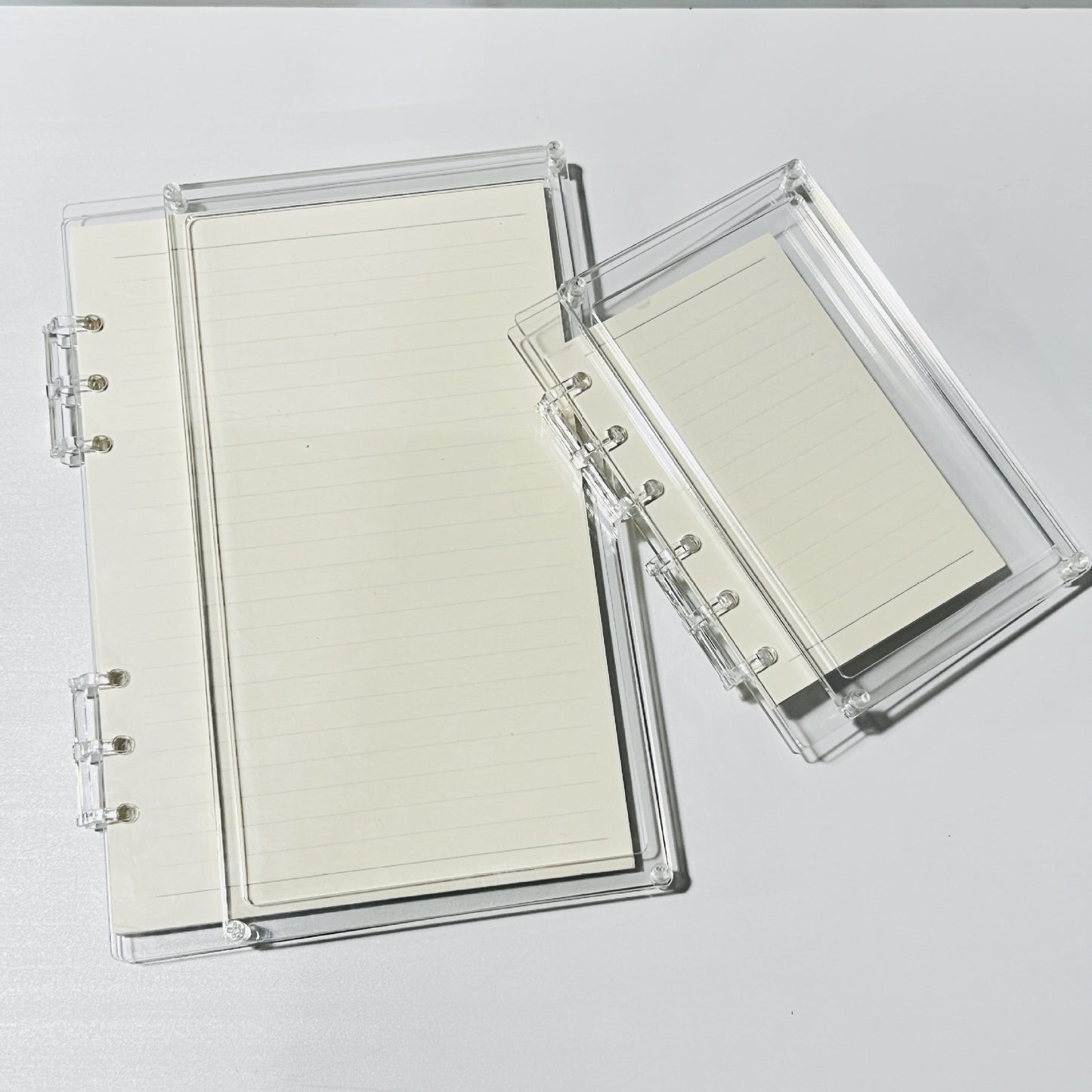 clear acrylic shaker notebook