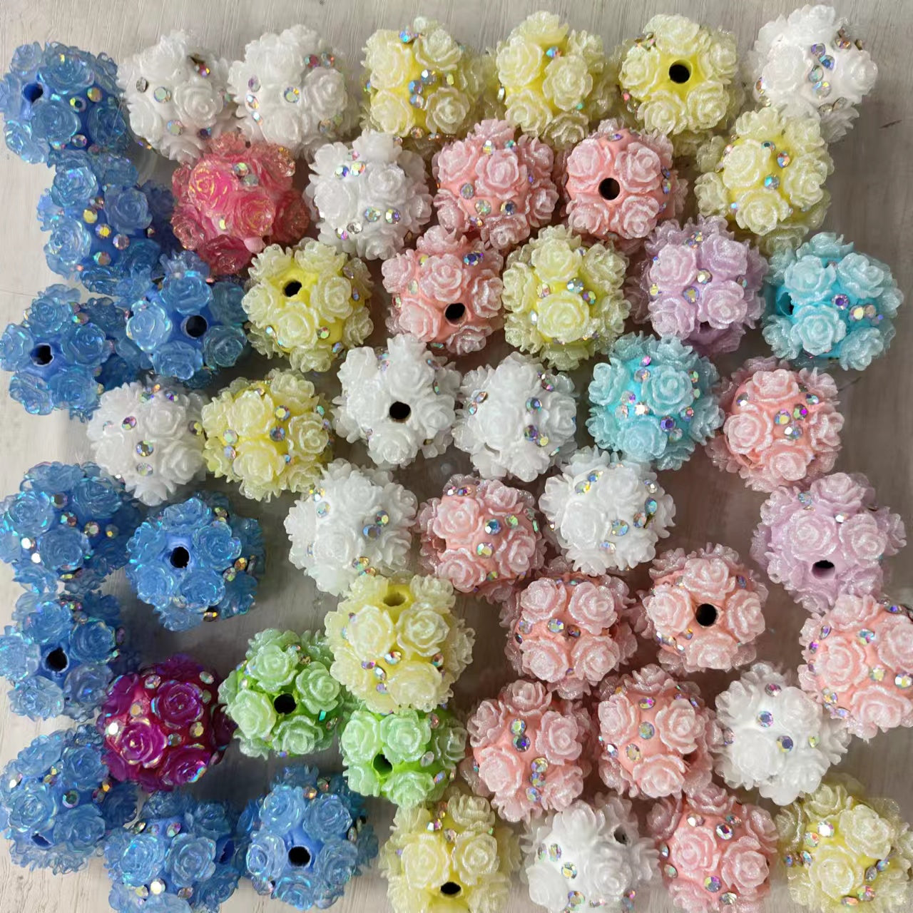 link 22:luminouse rose beads