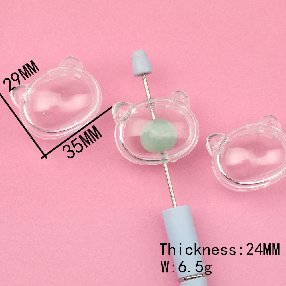 Kitty shape blank beads for DIY