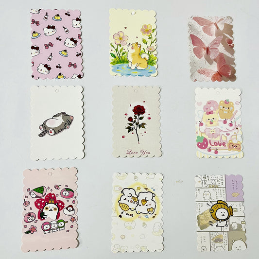 keychain background paper card