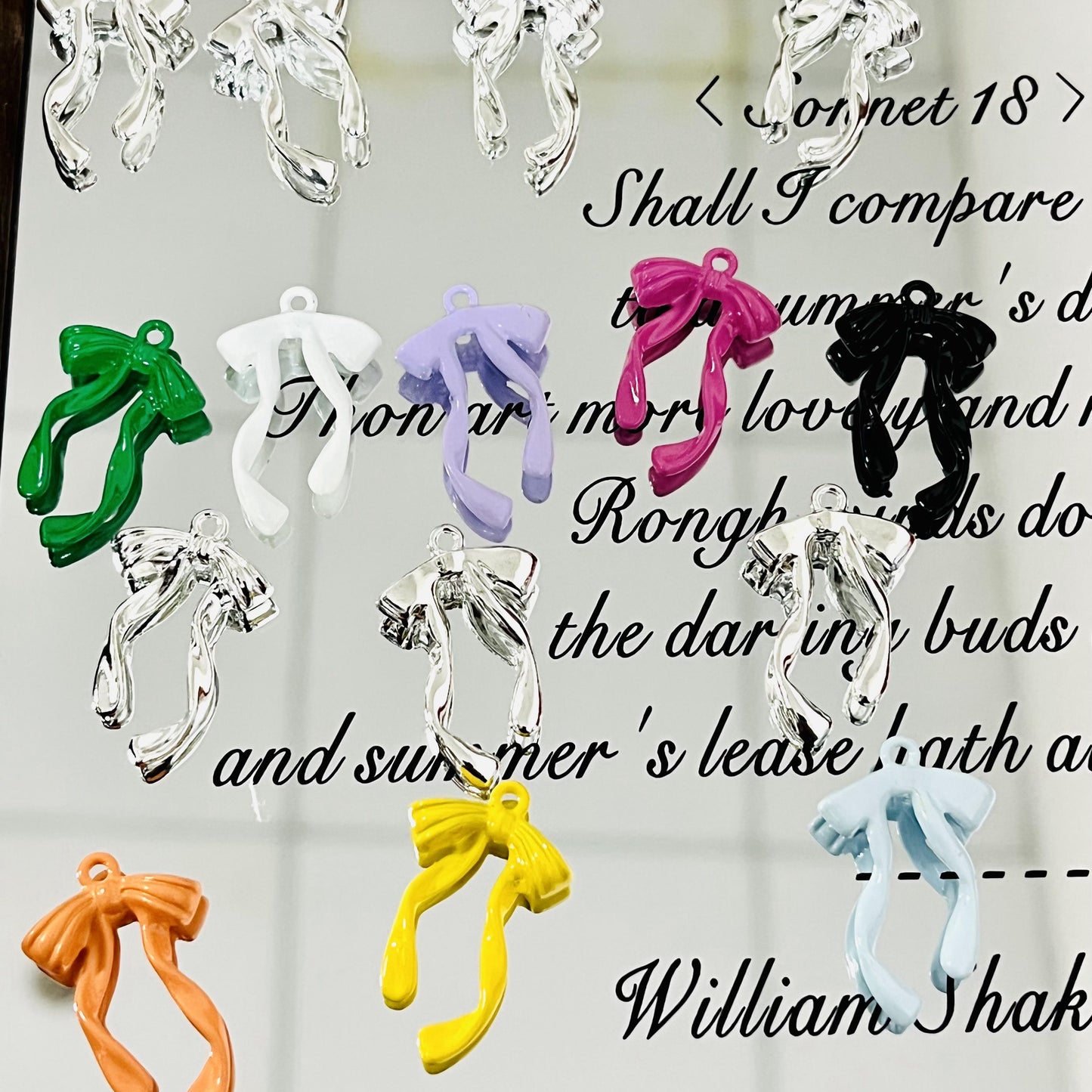 25mm*15mm metal ribbon pedant