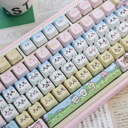 135keys kawayi Artisan Keycap PBT-MAO Keycap Set (keycaps only, not include keyboard）
