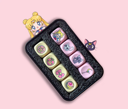 8pcs sailor moon Keycap PBT Keycap Set (keycaps only, not include keyboard）
