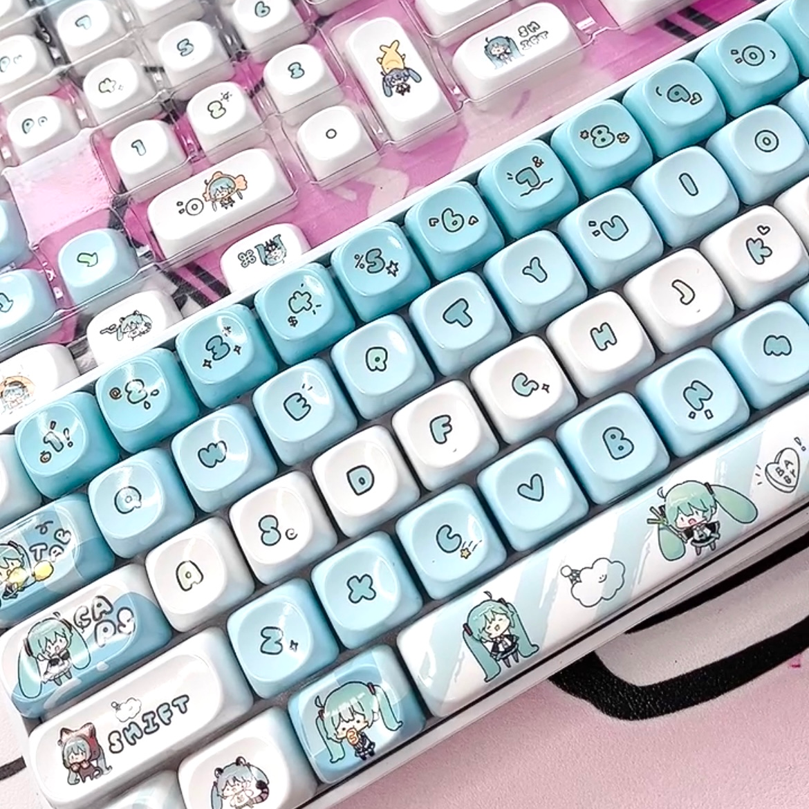 Miku keycaps 129keys MOA profile PBT+PCcover