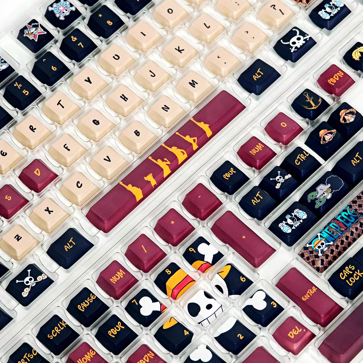 One Piece Luffy Anime PBT Keycaps Set