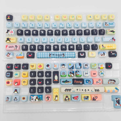 animal pinguin keycaps Cherry PBT/122keys
