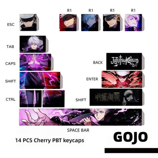 GOJO 14pcs PBT Cherry keycaps