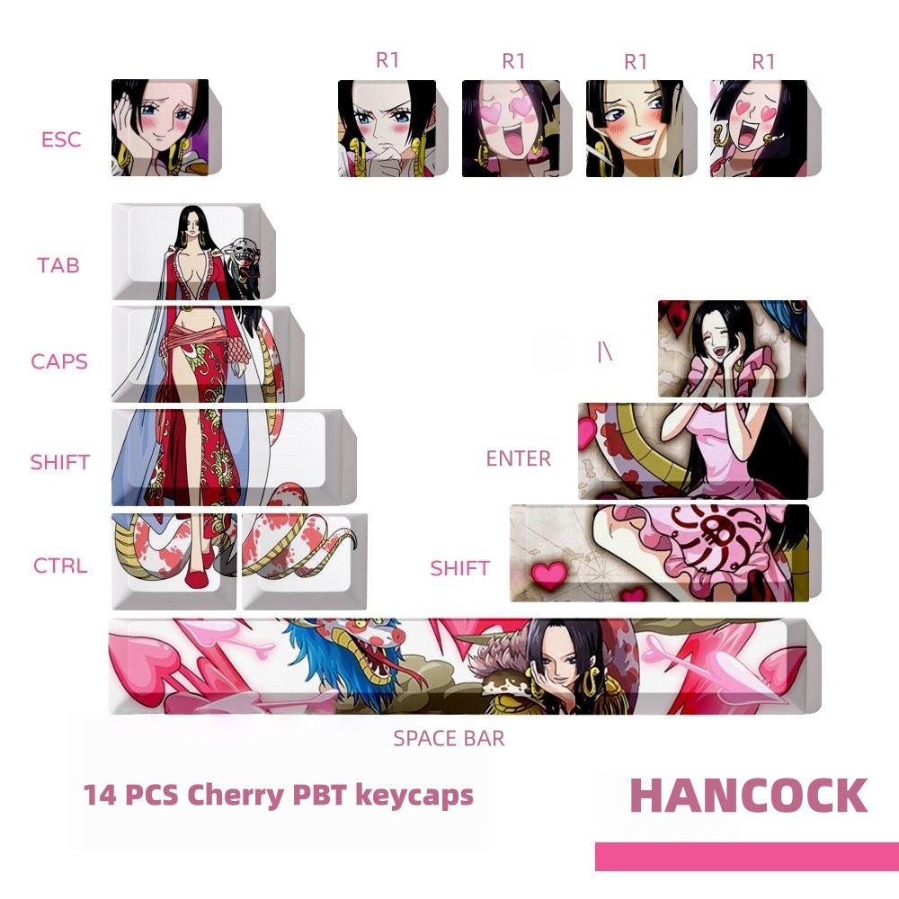 One piece Character 14pcs PBT Cherry keycaps