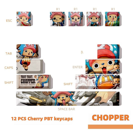 One piece Character 14pcs PBT Cherry keycaps