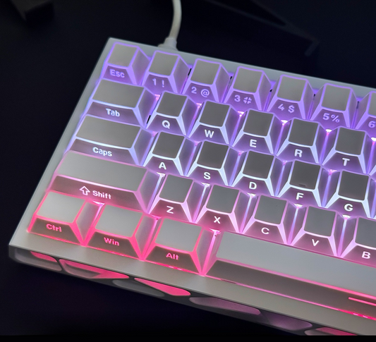 132keys side printed backlit RGB shine keycaps
