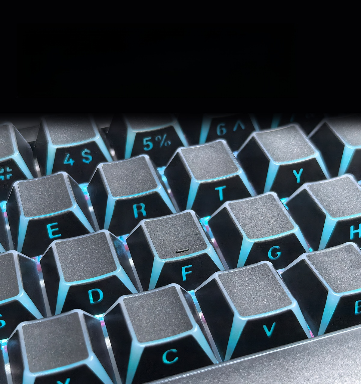 132keys side printed backlit RGB shine keycaps
