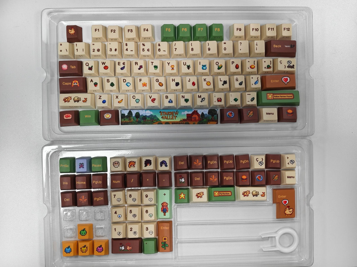 129keys Stardew Valley Themed Artisan Keycap PBT-Cherry Keycap Set (keycaps only, not include keyboard）