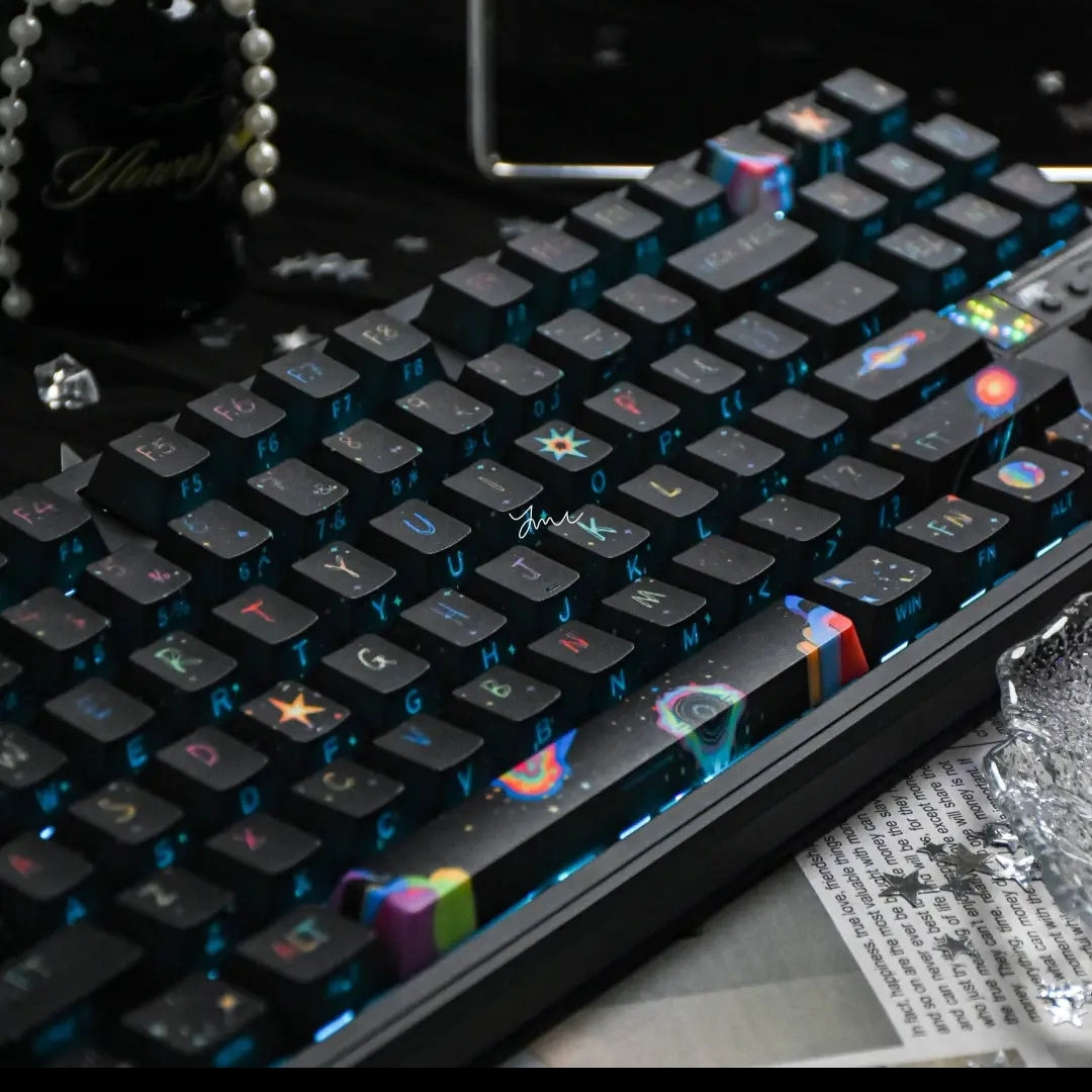 fireworks side lit keycaps Cherry PBT/130keys