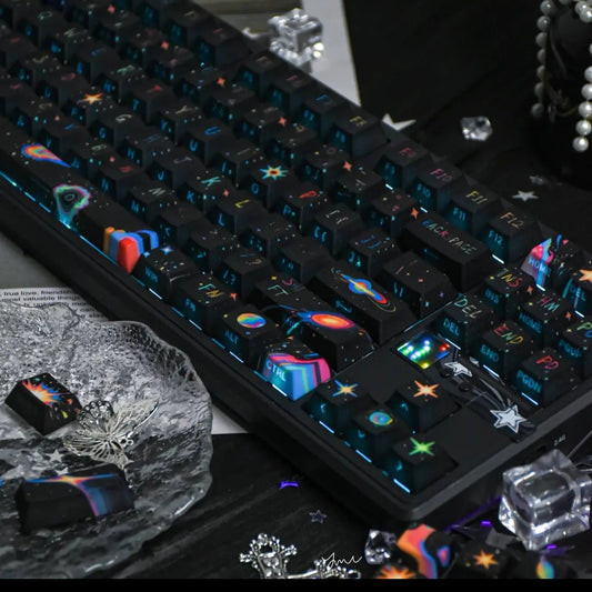fireworks side lit keycaps Cherry PBT/130keys