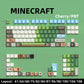 74/112/129keys MINECRAFT Keycaps Double-shot keycaps with side printed shine-through legends