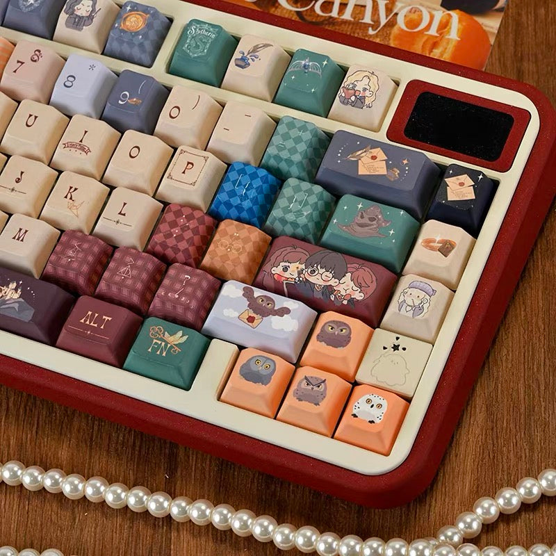 Harry Potter Hogwarts Themed Custom PBT Keycap Set for Mechanical Keyboards | Wizard Magic Design Keycap
