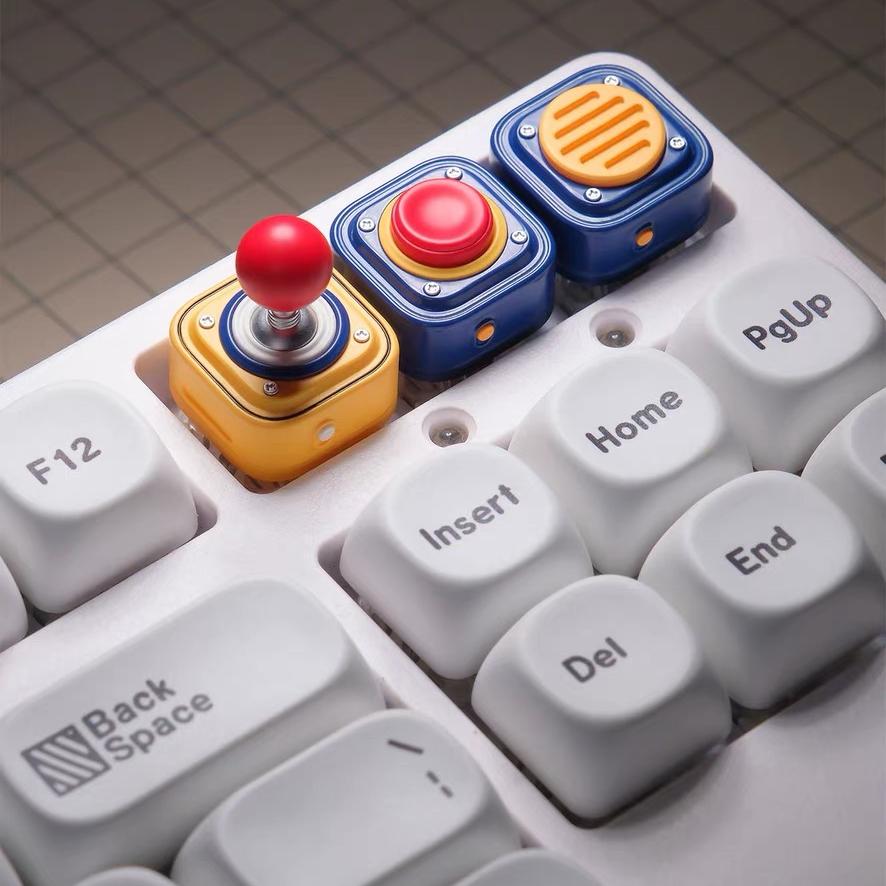 Retro Arcade Joystick Artisan Keycap Cute Game Console Custom Key Cap, 1u/15mm size resin