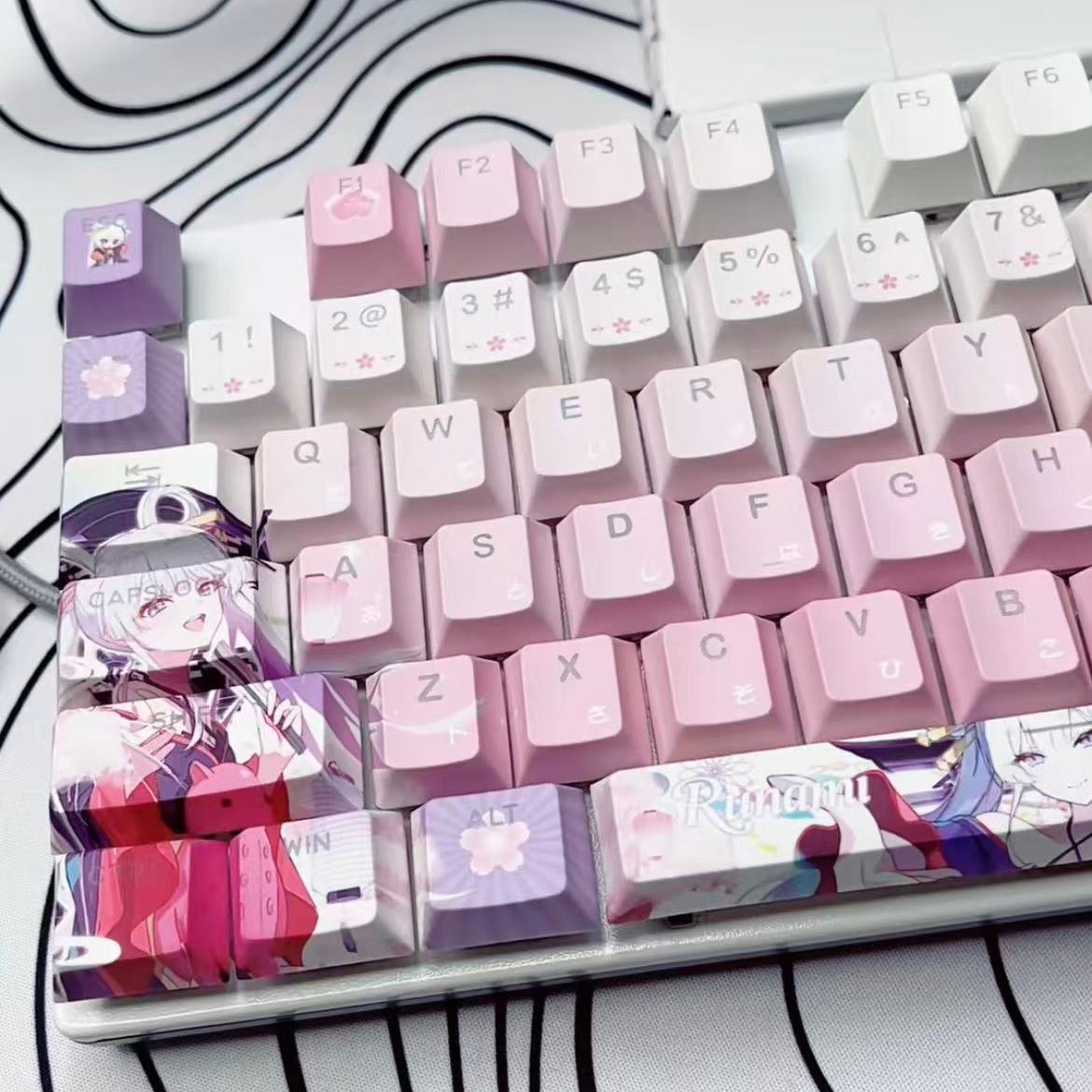 Cosmic Princess Kaguya-Yachiyo 122keys PBT Dual Language Front-Lit Keycaps