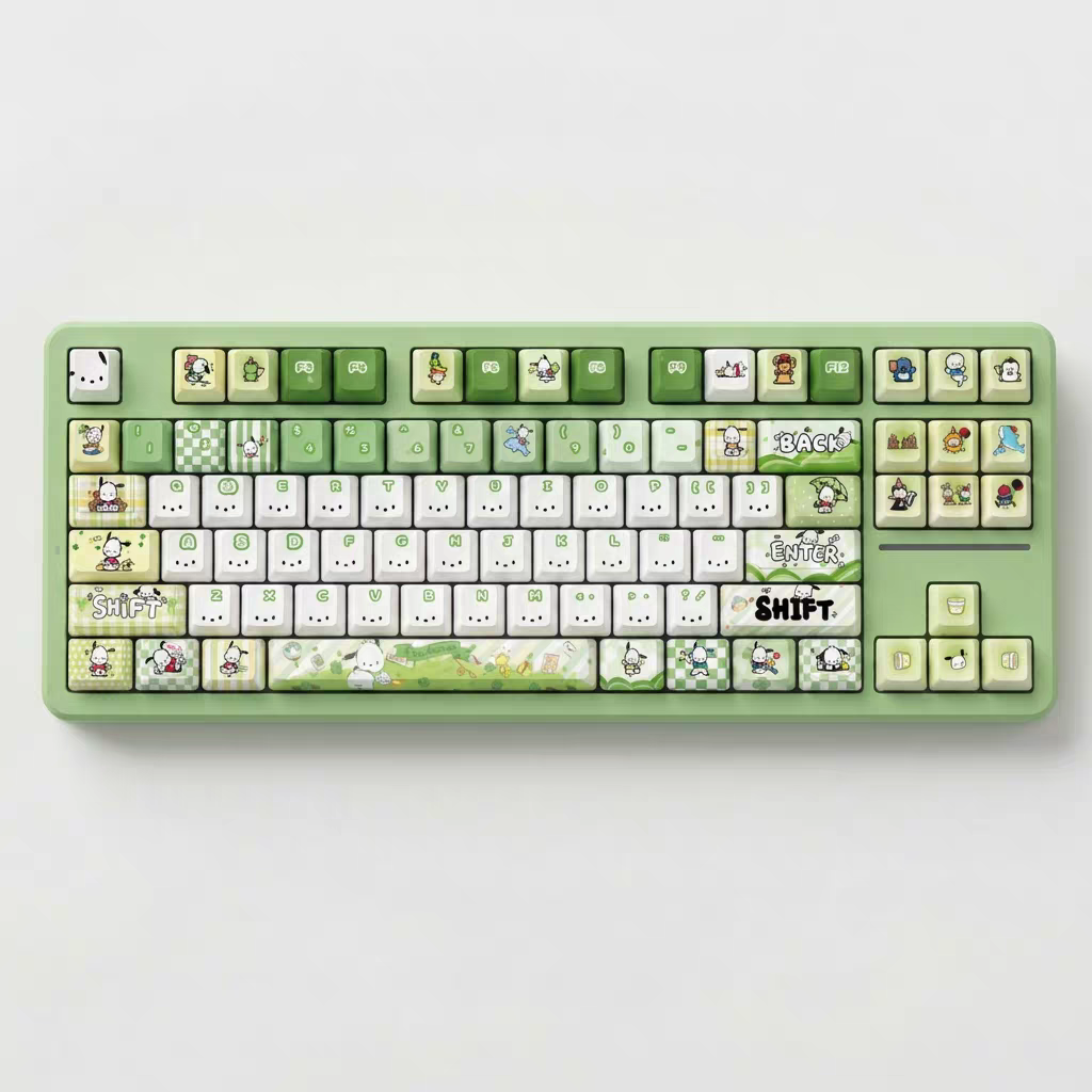 Pochacco keycaps with double printed and Side-backlit