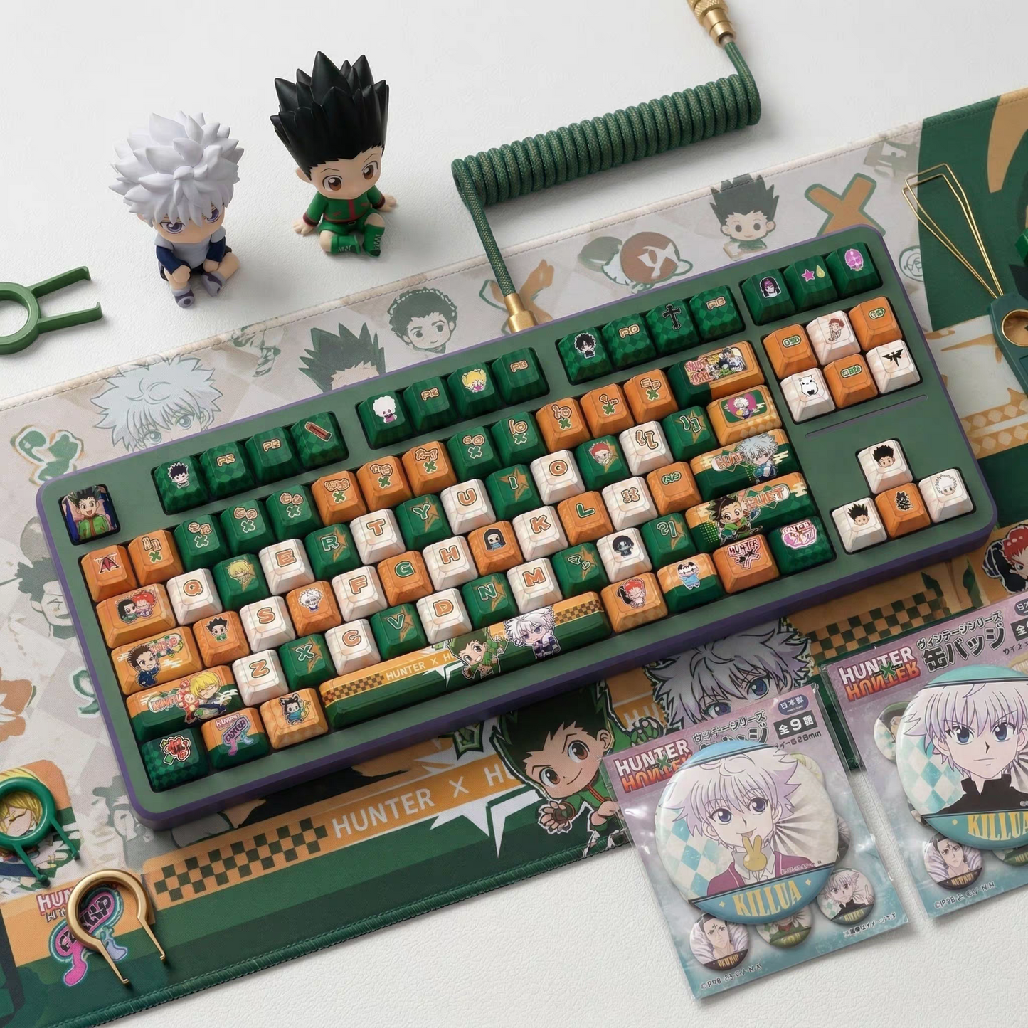 Hunter x Hunter keycaps with double printed and Side-backlit