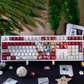 Sword Art Online Asuna PBT anime keycaps set with cherry profile, top backlit for RGB light, dye-sublimated, MX cross stems keyboard