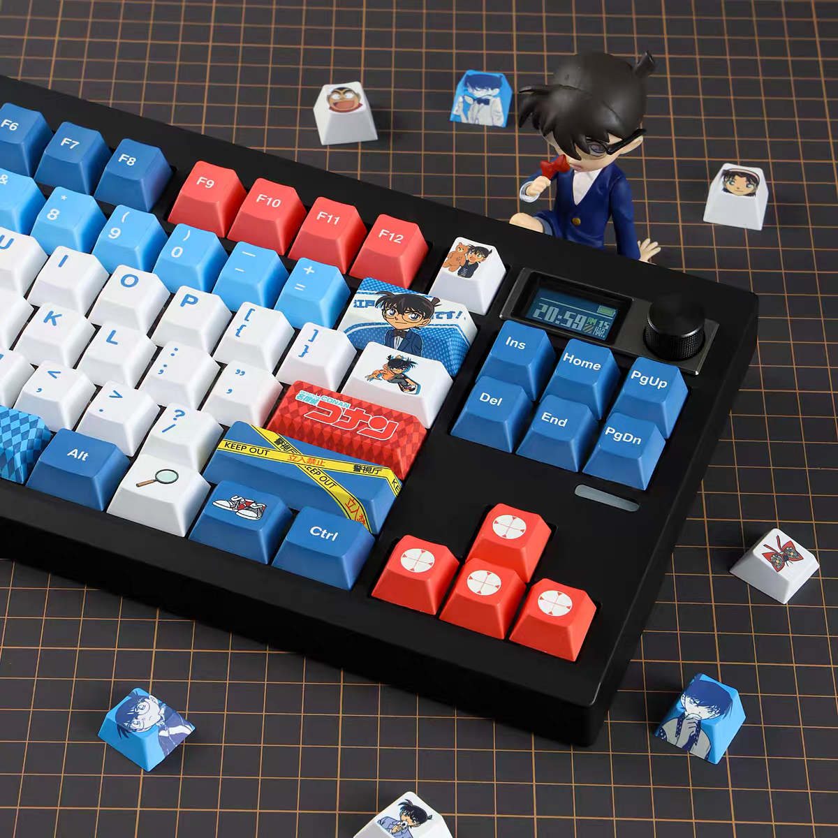 126keys detective Conan anime PBT keycaps set