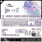 Re:ZERO Emilia anime PBT keycap set with top backlit for ANSI layout