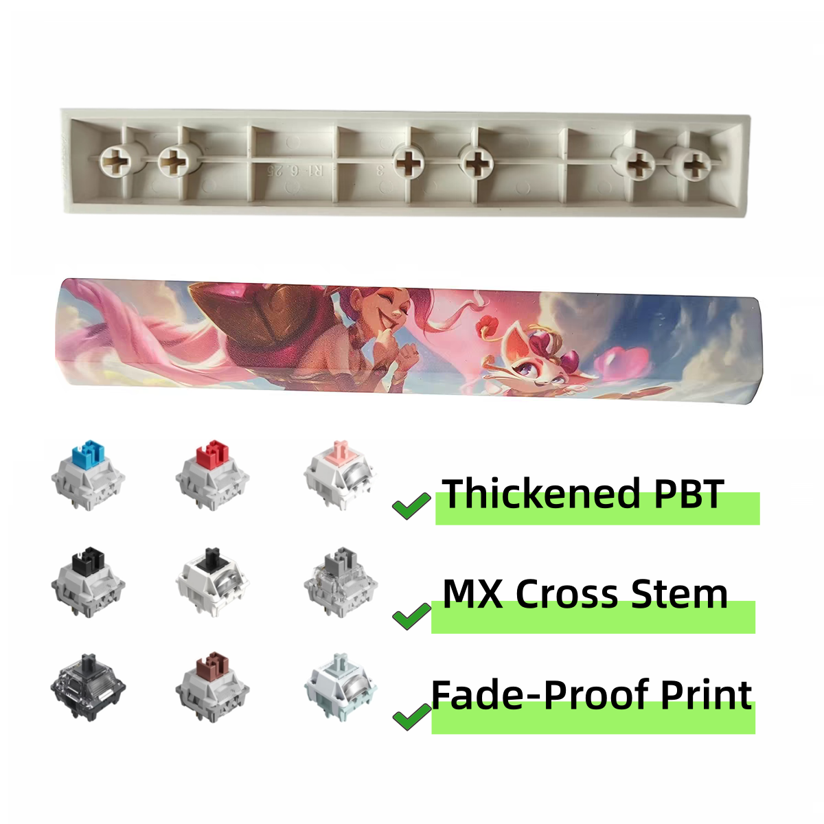 Custom Your Spacebar, Multiple size options, Thickened material, Five-Sides Dye-Sublimation