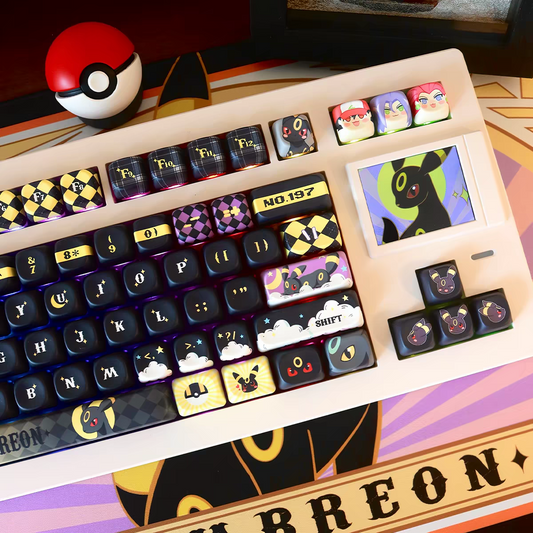 MOA Moon Eevee-Sylveon style keycaps for MX-mechanical keyboard