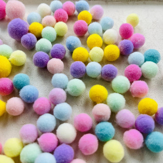 pompom no holes beads