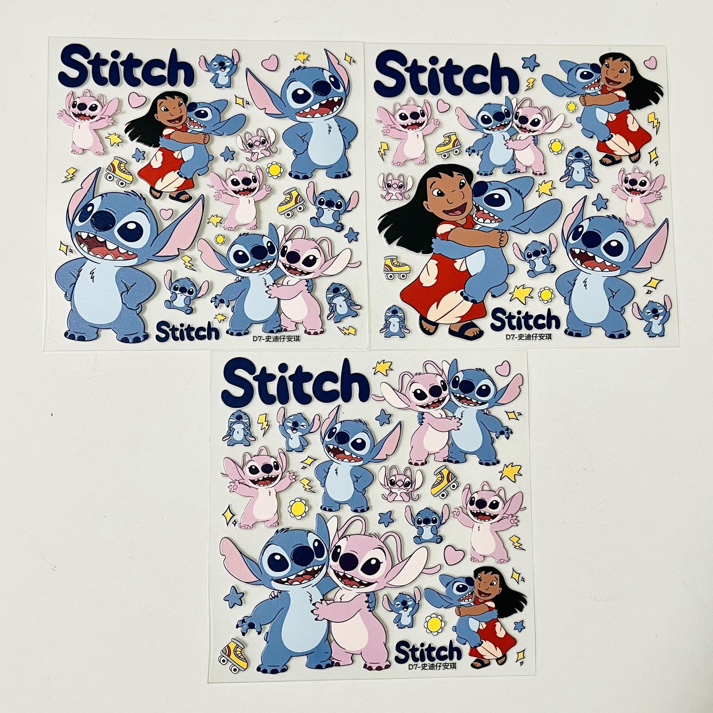 embossed stickers, waterproof and mat designs,3 pcs×12cm*12cm