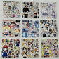 embossed stickers, waterproof and mat designs,3 pcs×12cm*12cm