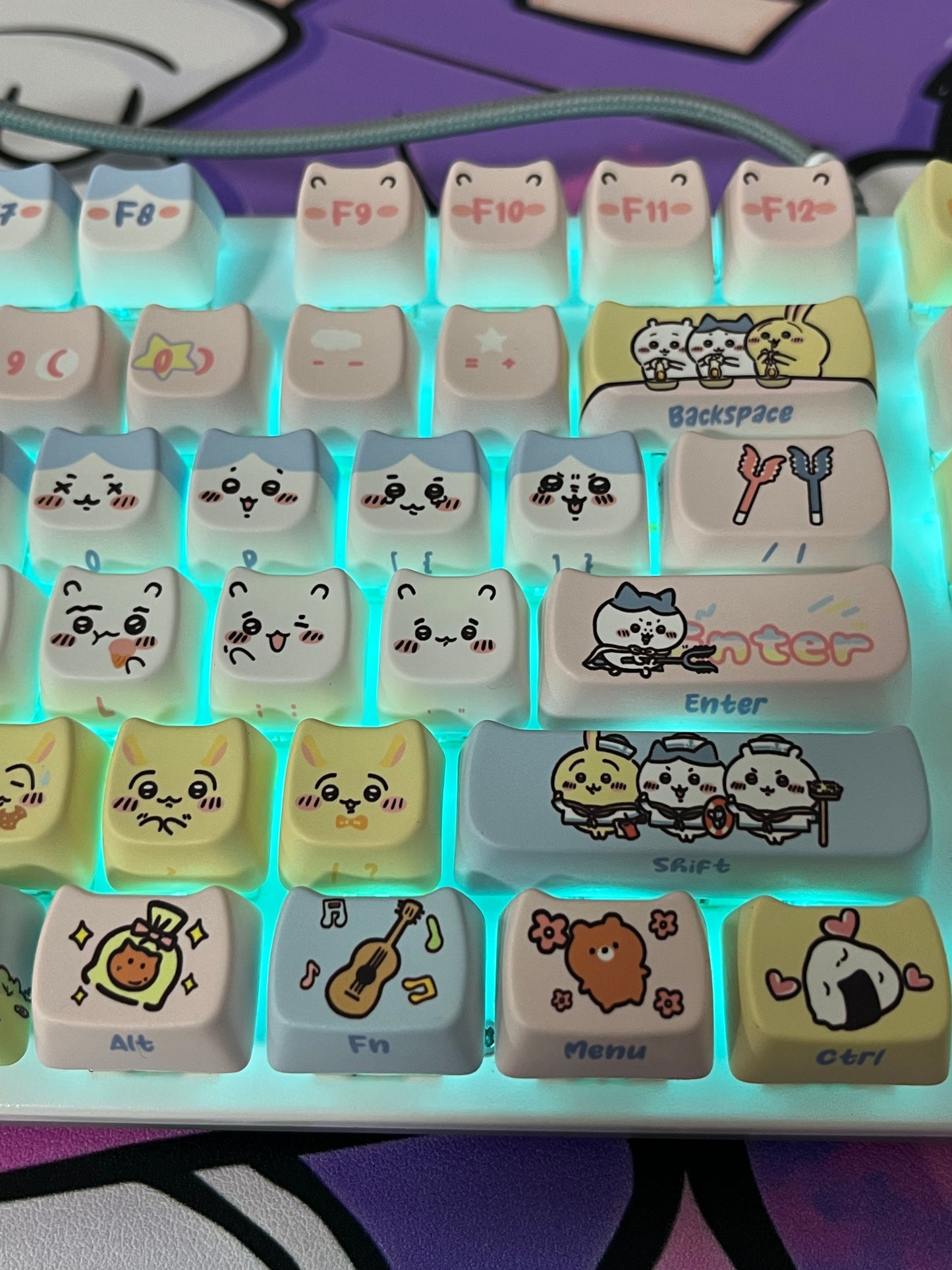 135keys Chiiwaka Artisan Keycap PBT-MAO Keycap Set (keycaps only, not include keyboard）