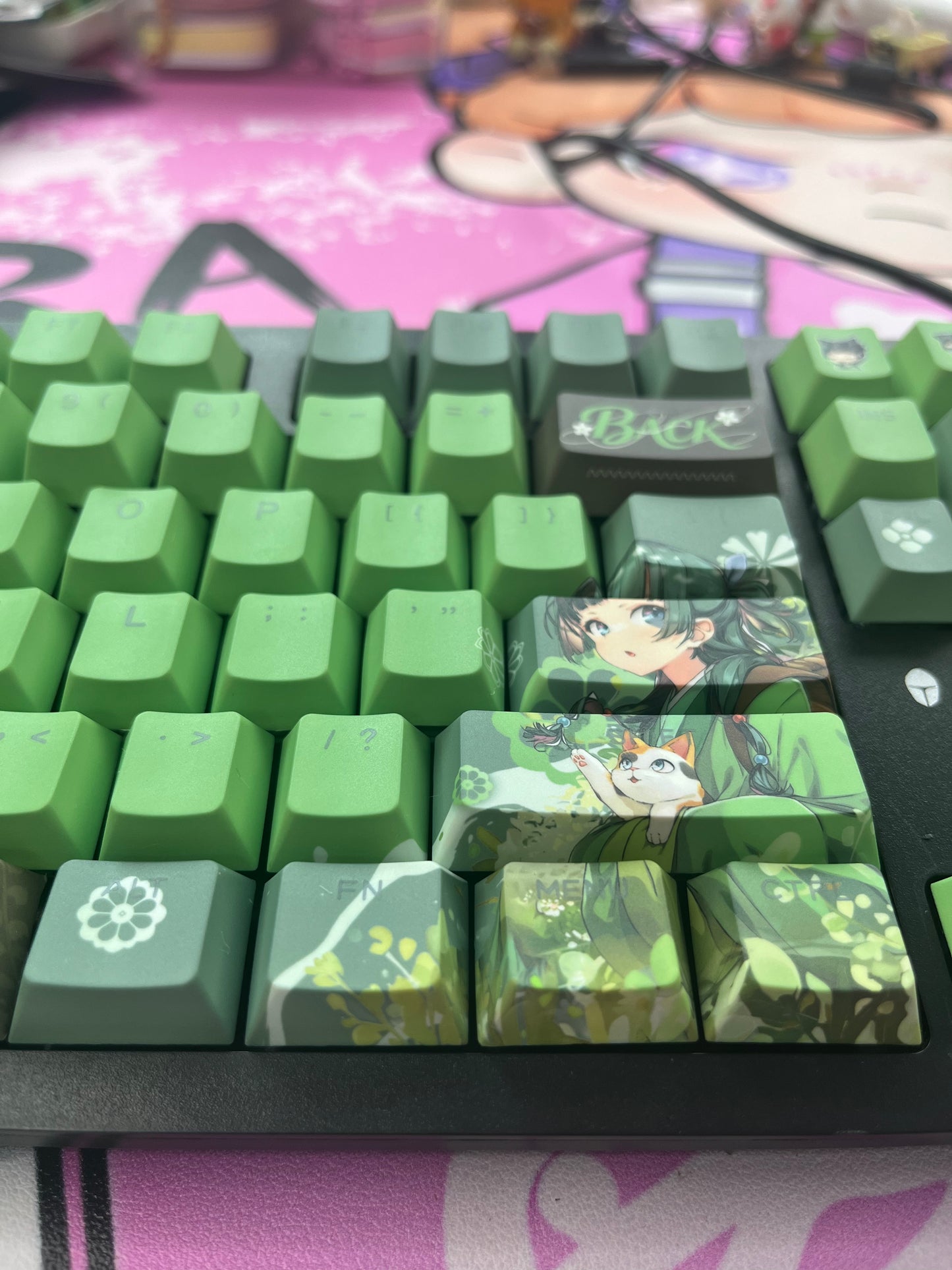 Maomao keycaps Top-Legend Backlit Keycap Set