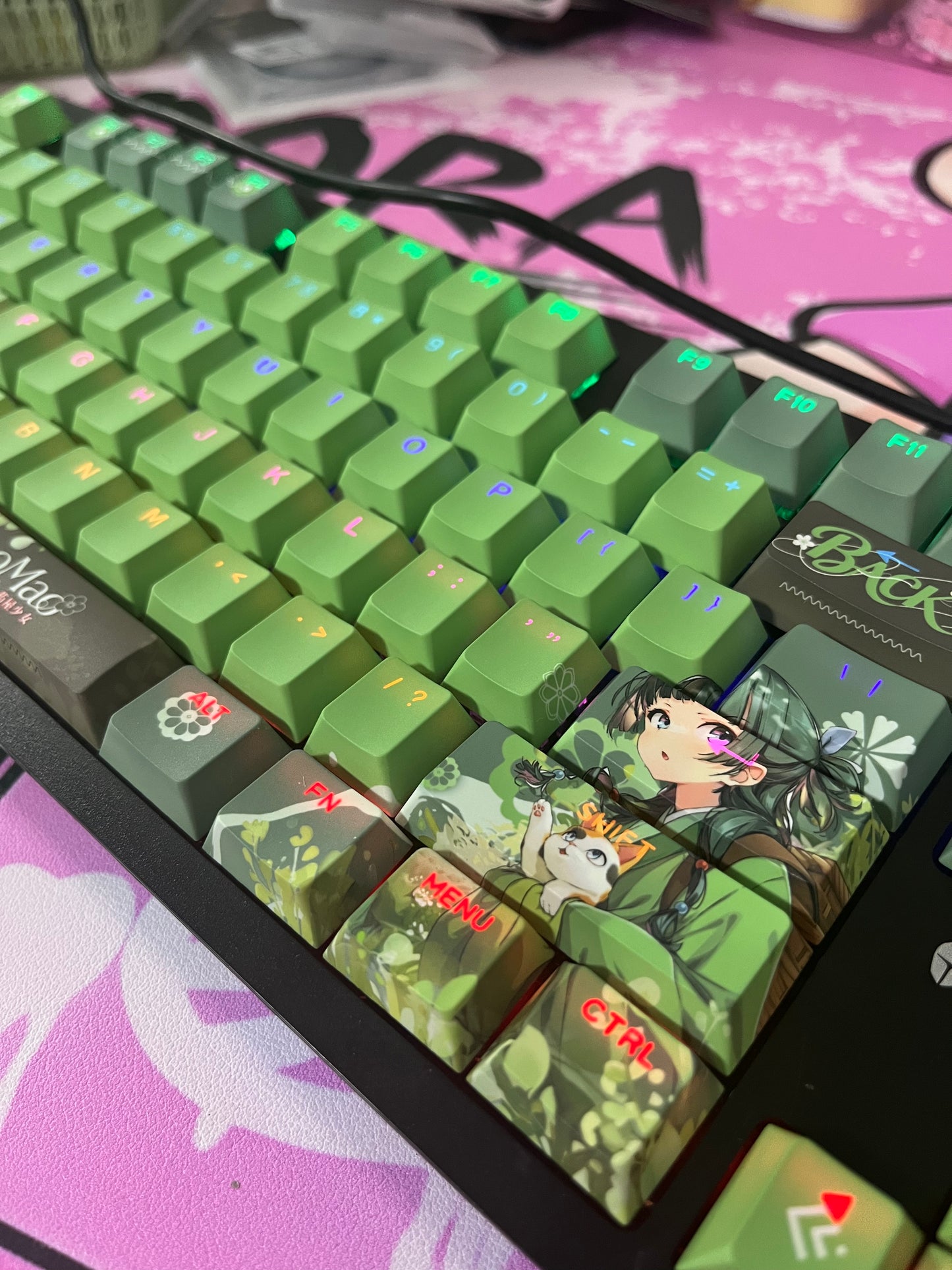 Maomao keycaps Top-Legend Backlit Keycap Set