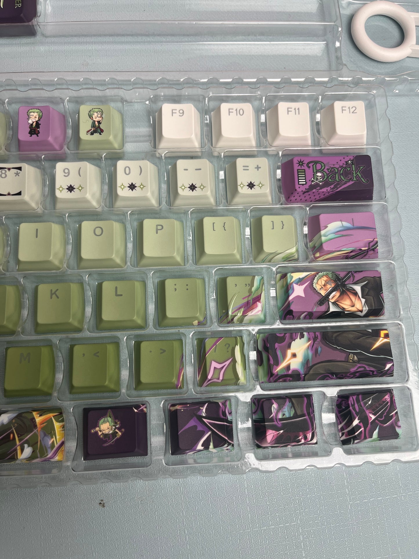 One piece Roronoa Zoro keycaps Top-Legend Backlit Artisan 122keys Cherry/PBT Keycap Set