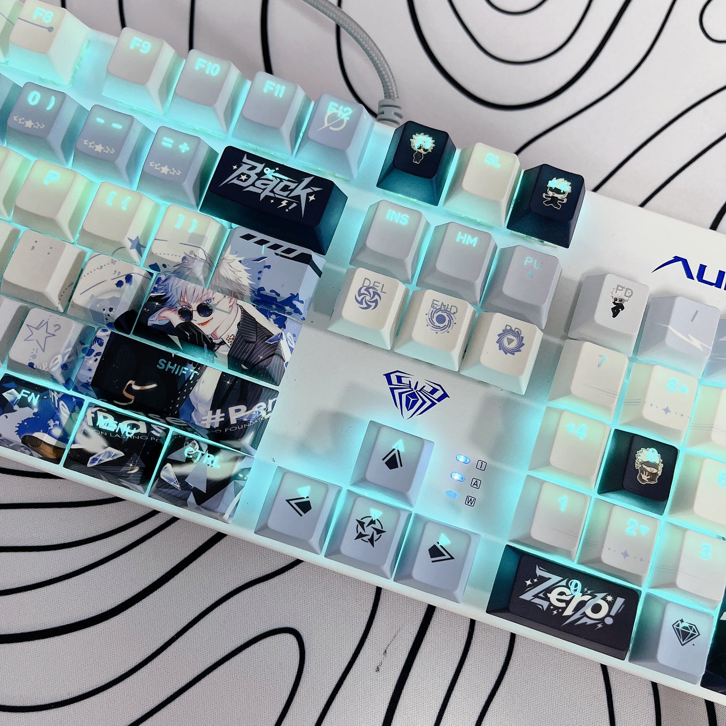 Gojo keycaps Top-Legend Backlit Artisan 122keys Cherry/PBT Keycap Set